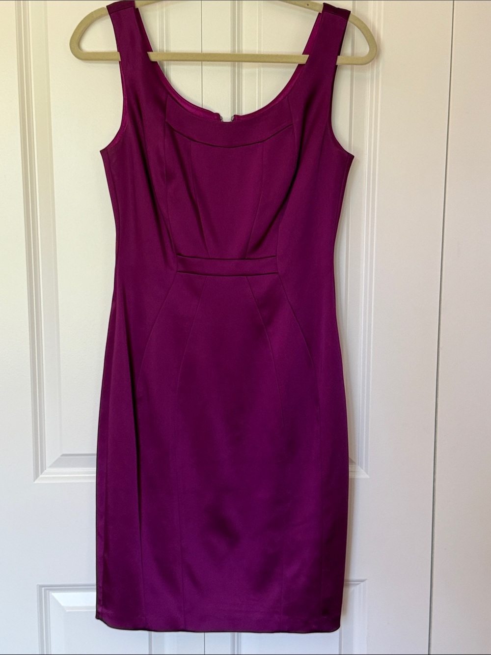 Jax Magenta Stretch Satin Dress